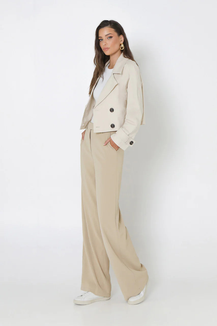 Eva Cropped Trench