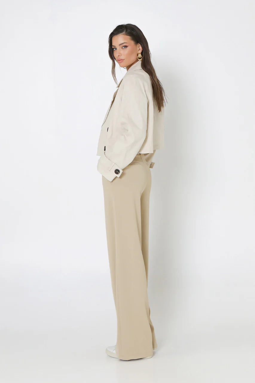 Eva Cropped Trench