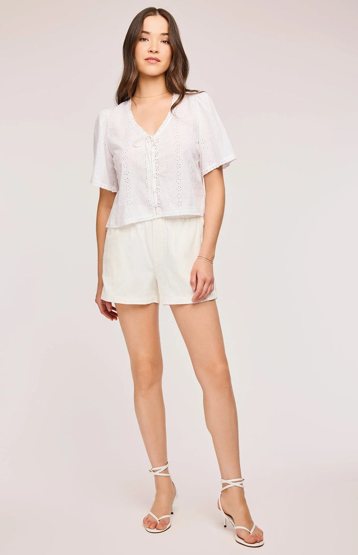 Jessa Eyelet Top