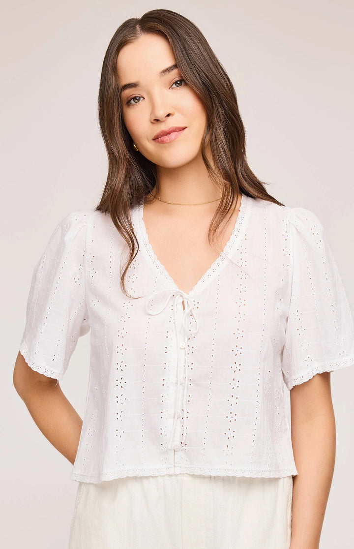 Jessa Eyelet Top