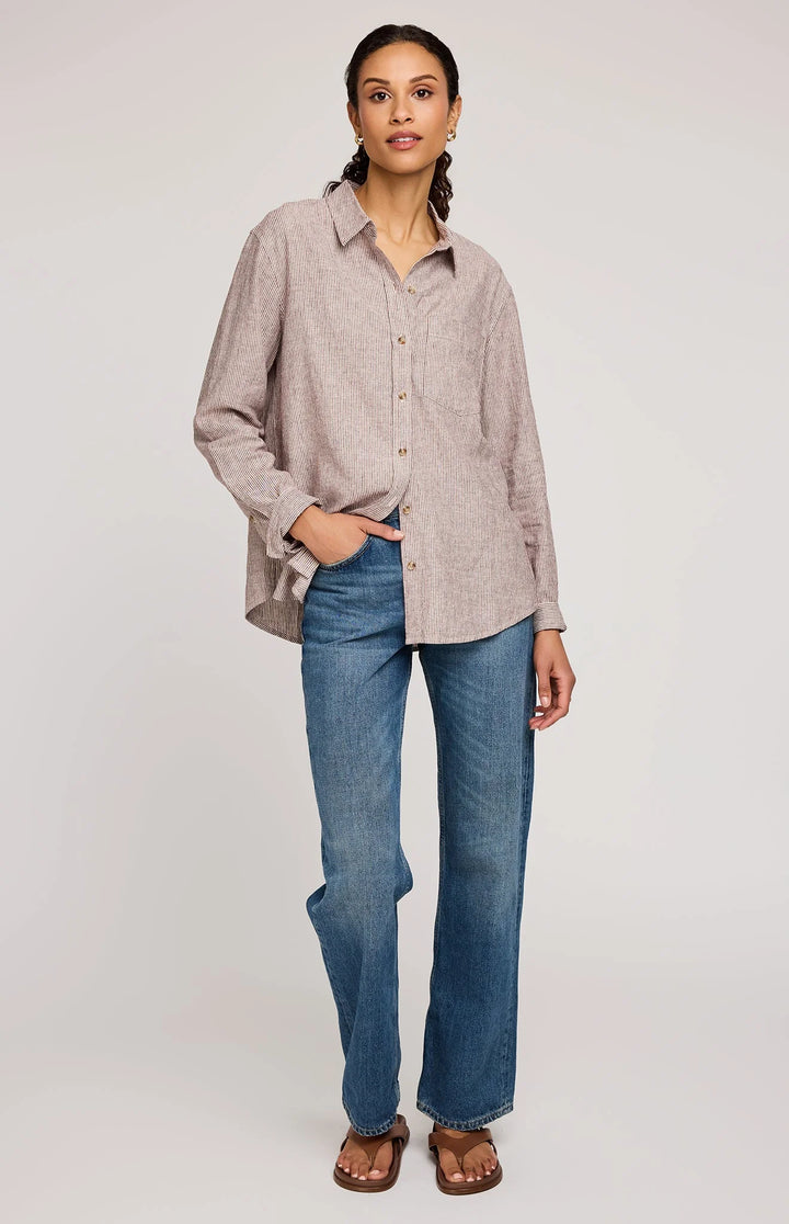 Arabella Striped Button Down Shirt
