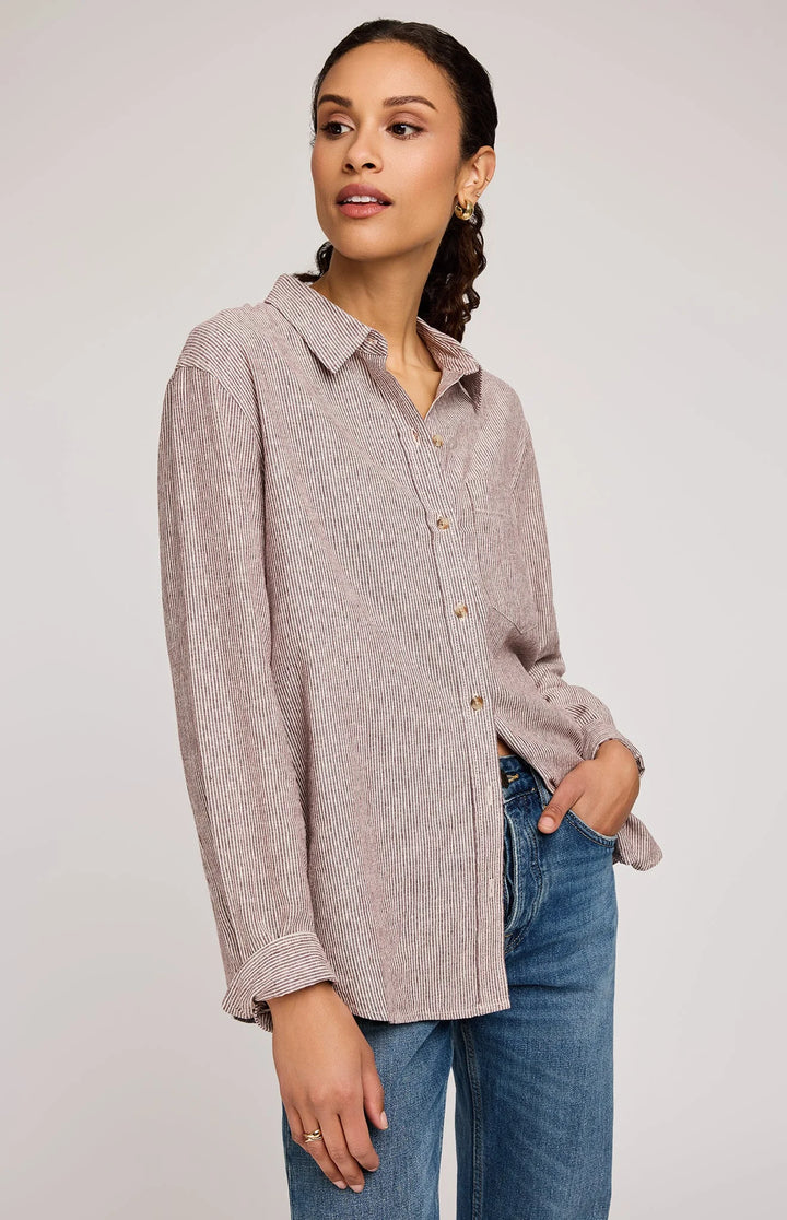 Arabella Striped Button Down Shirt