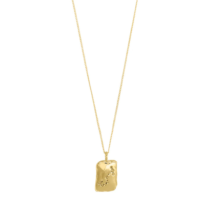 Horoscope Double Sided Square Coin Pendant