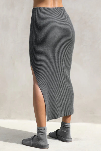 Side Slit Midi Skirt