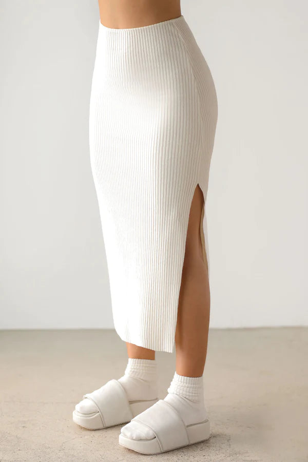 Side Slit Midi Skirt