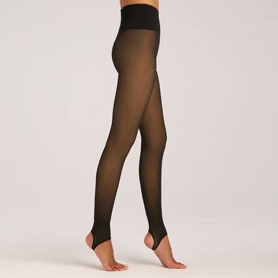 Womens Faux Translucent Fleeced Tight