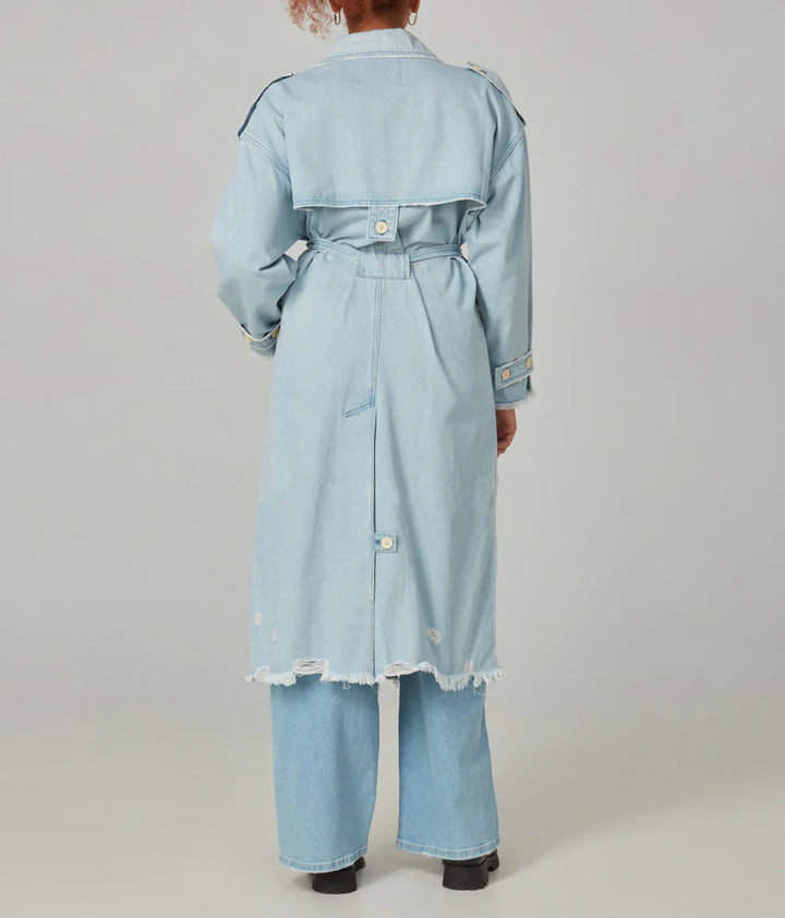 Avery Denim Trenchcoat