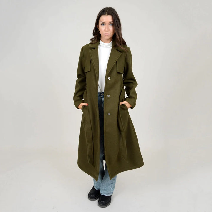 Maddison Belted Military Coat