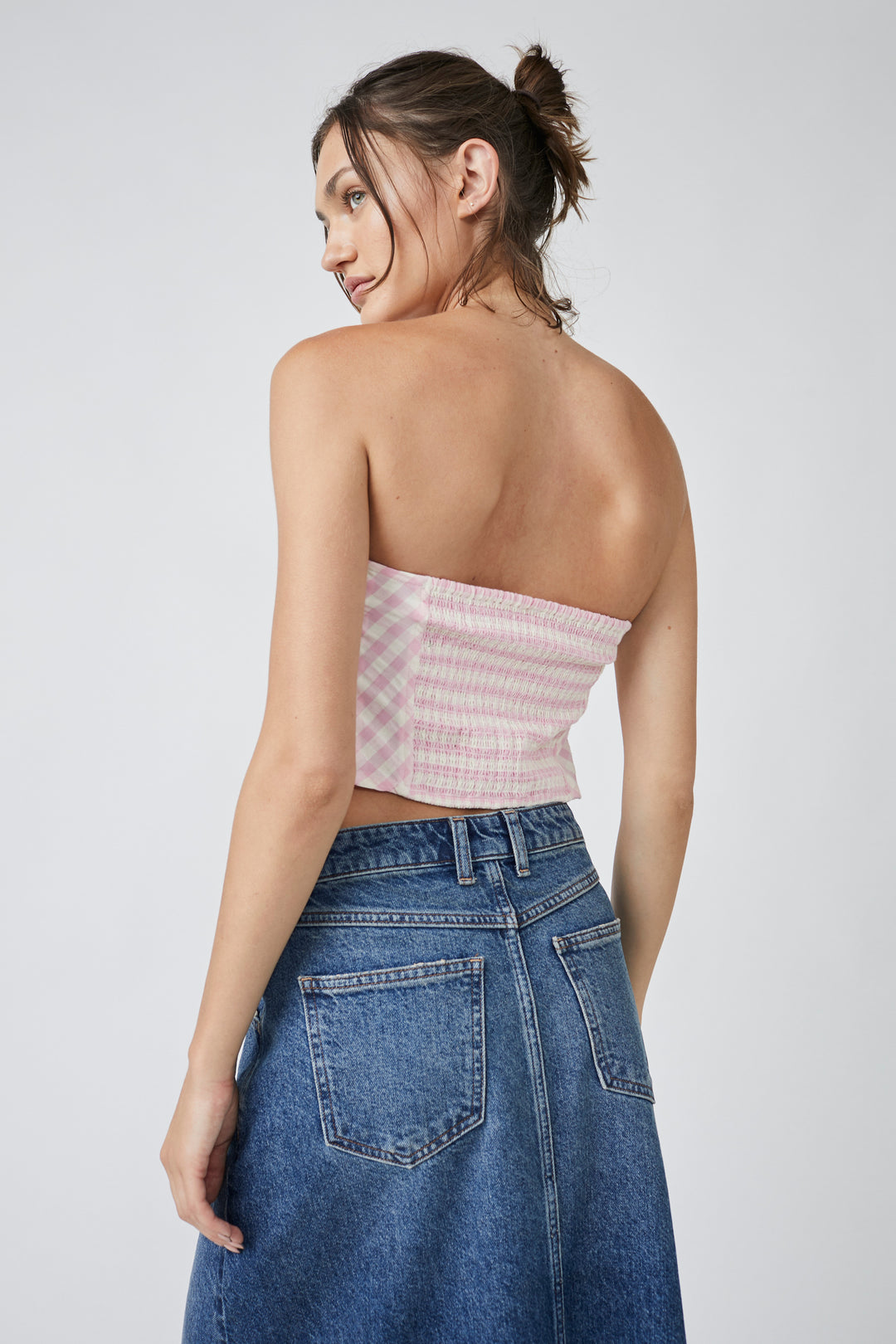 Leilani Gingham Tube Top