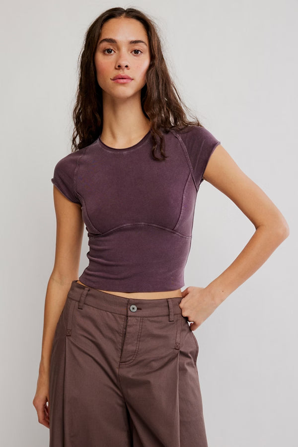 Protagonist Cropped Cap Sleeve Tee
