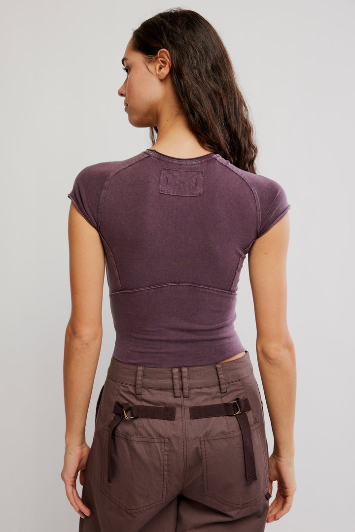 Protagonist Cropped Cap Sleeve Tee