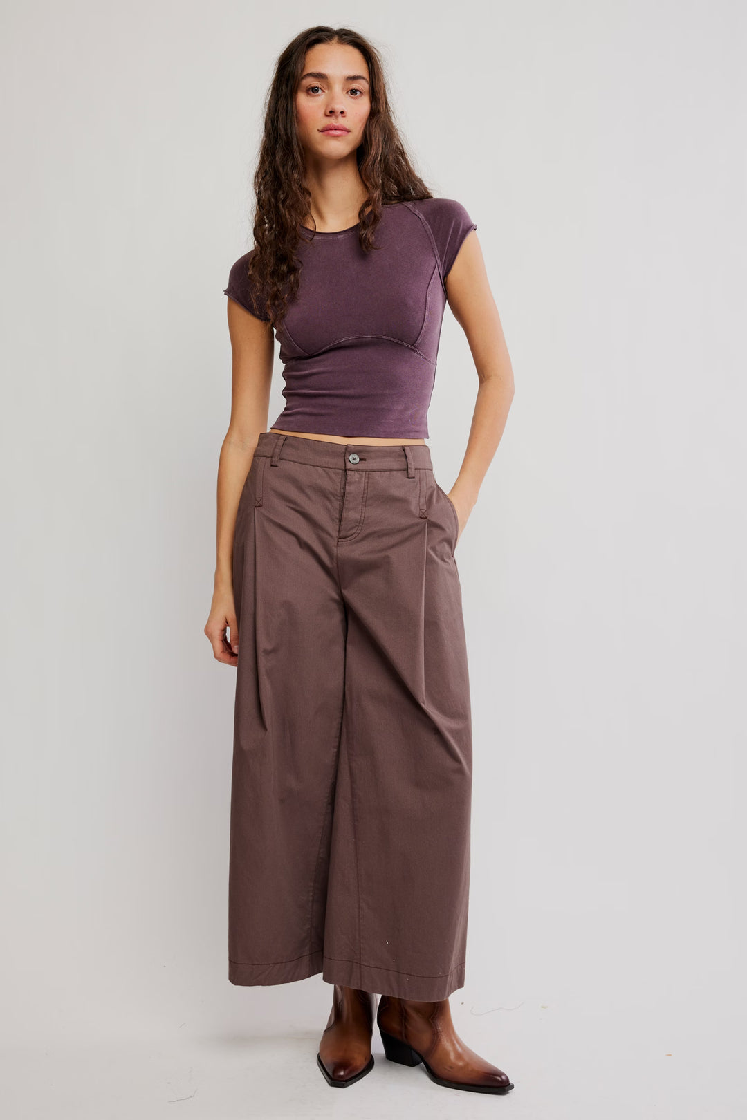 Protagonist Cropped Cap Sleeve Tee