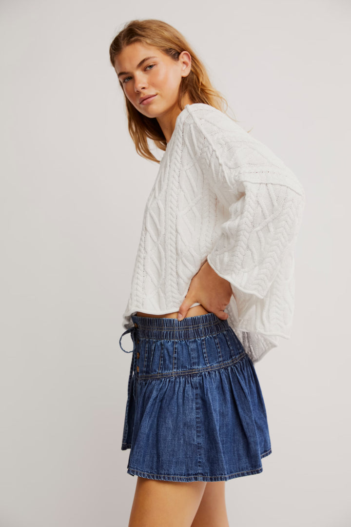 Roselle Denim Mini Skirt