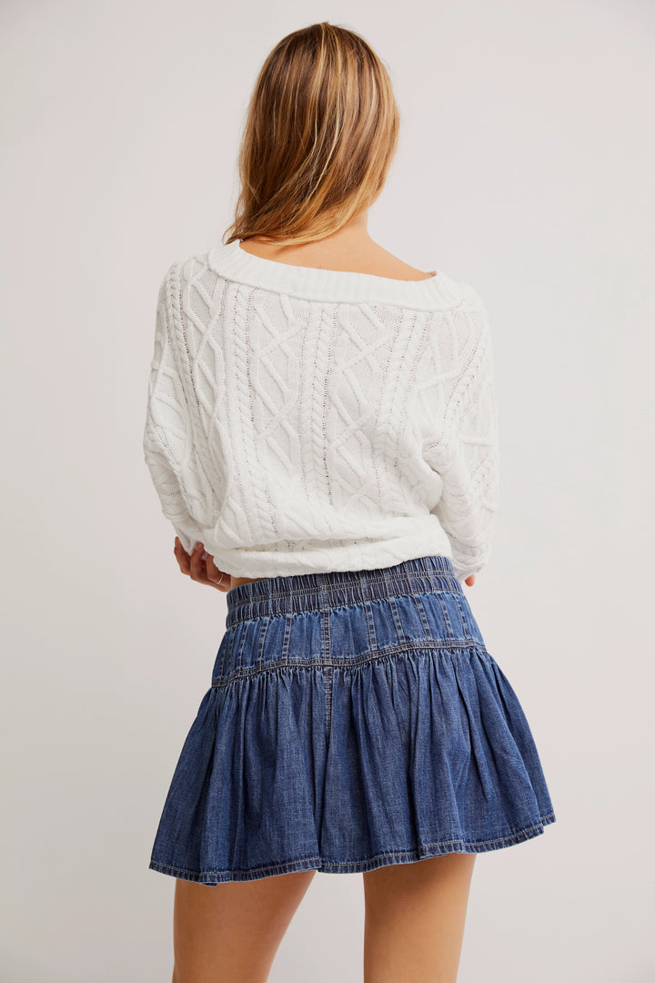 Roselle Denim Mini Skirt