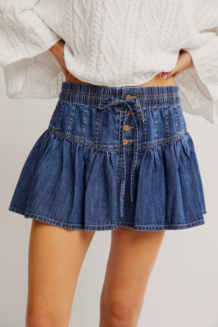 Roselle Denim Mini Skirt