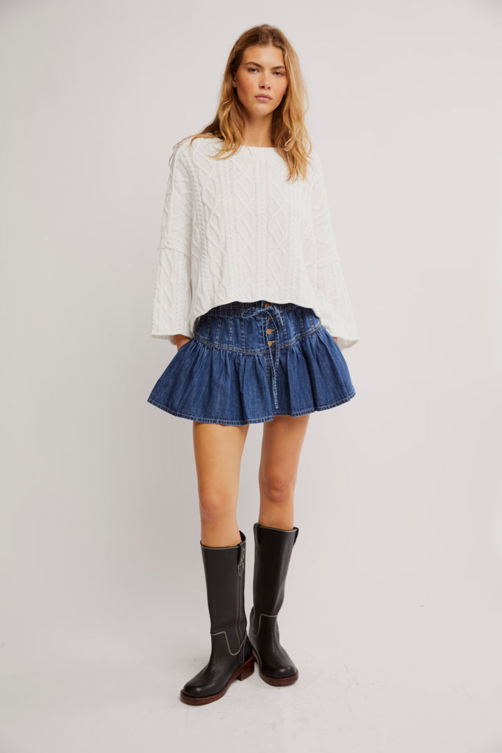 Roselle Denim Mini Skirt