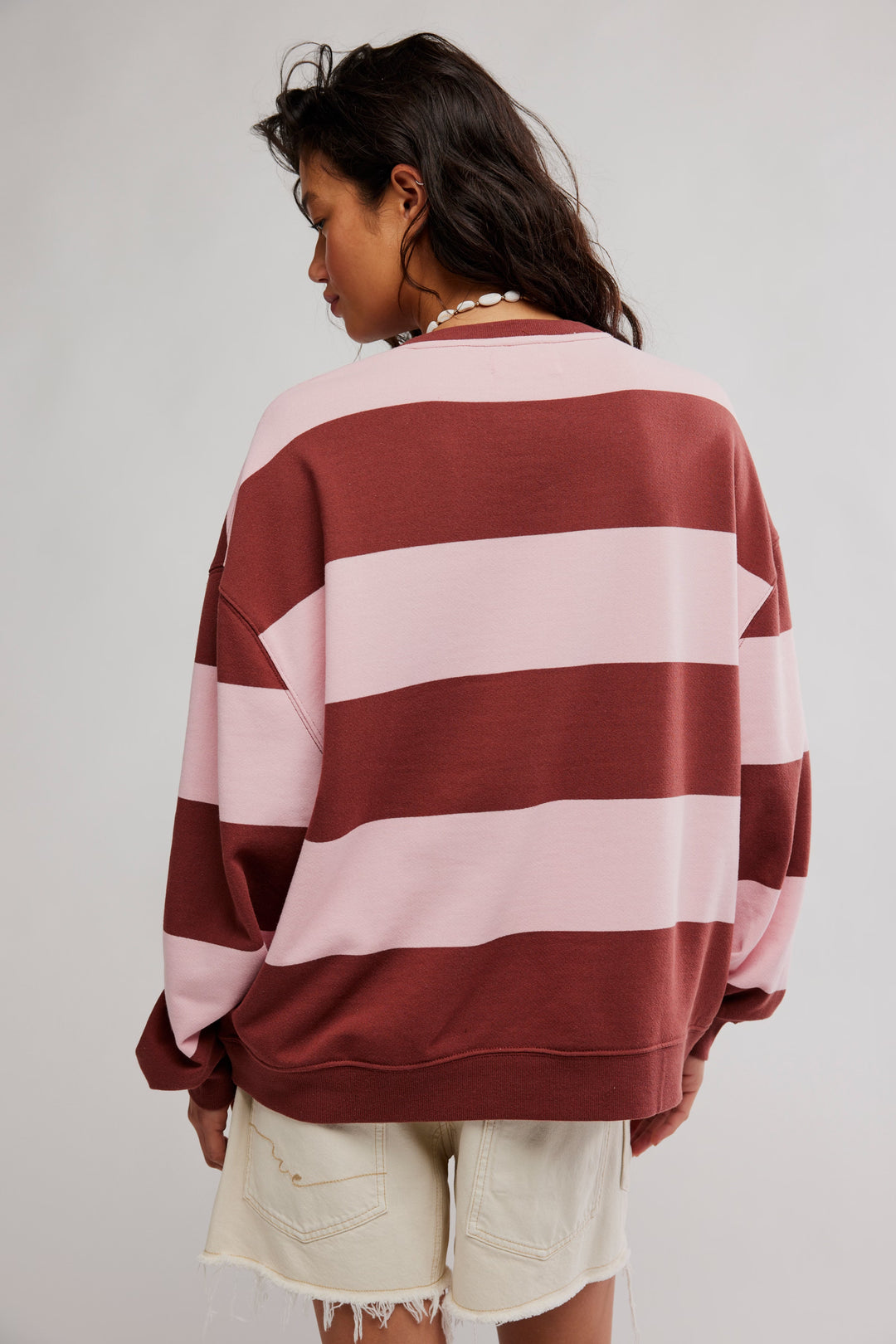 Classic Striped Oversized Crewneck