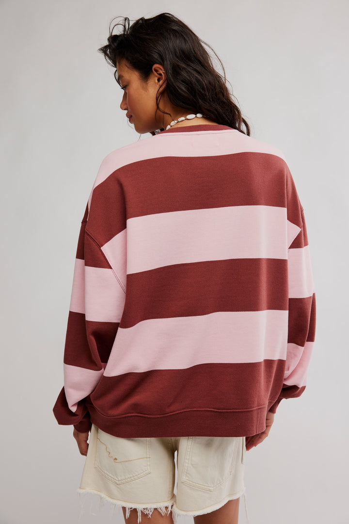 Classic Striped Oversized Crewneck