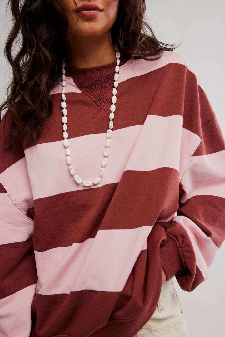 Classic Striped Oversized Crewneck