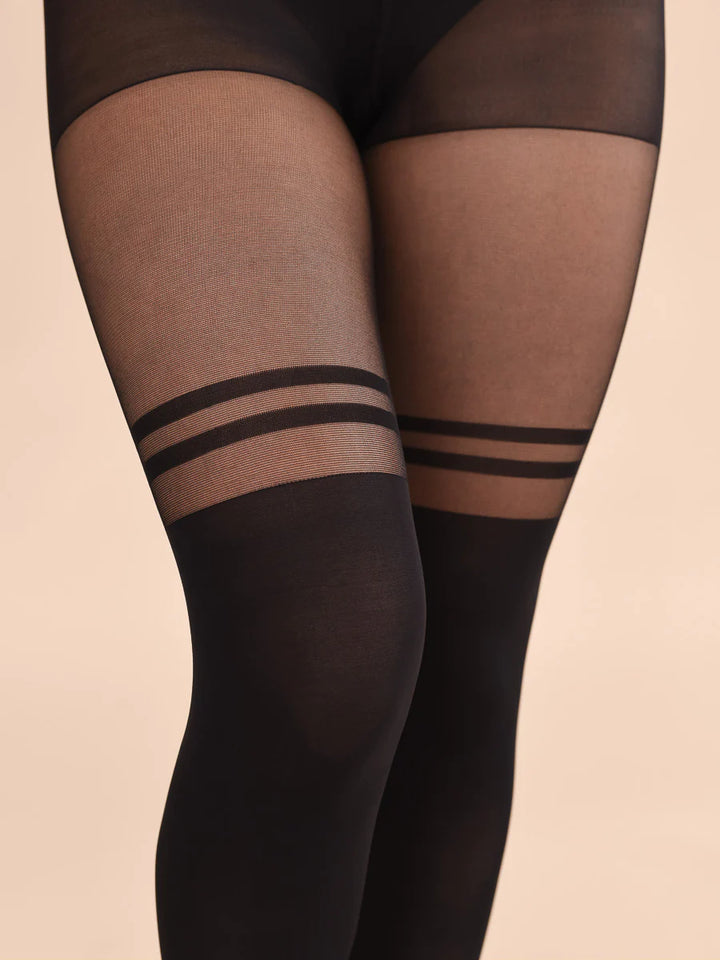 Over-The-Knee Striped Tights