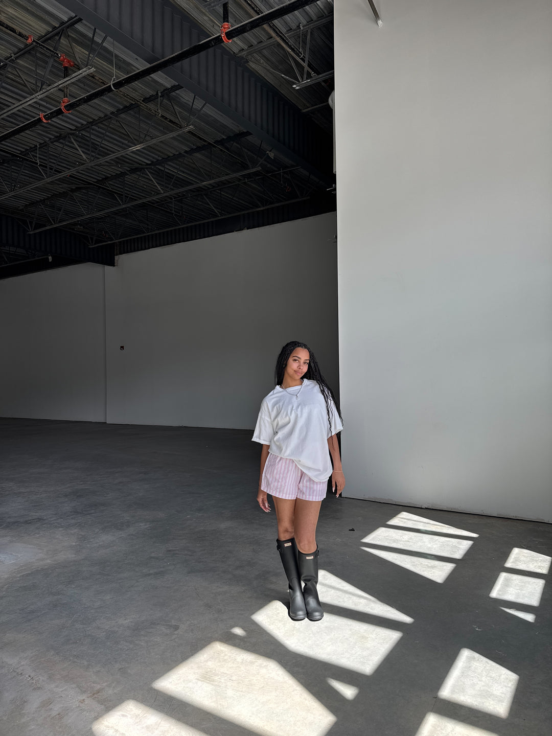 Poplin Striped Shorts
