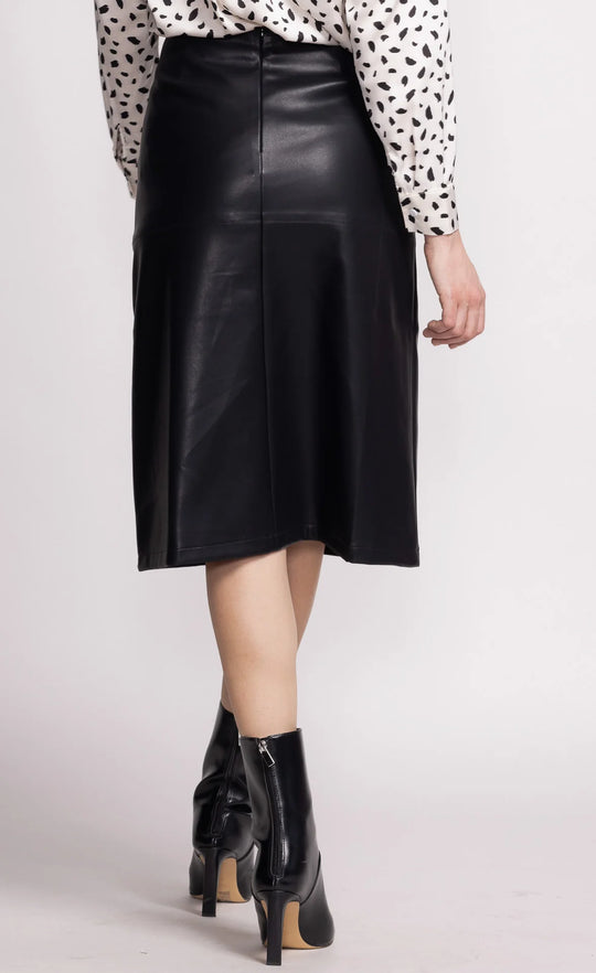 Peyton Leather Midi Skirt