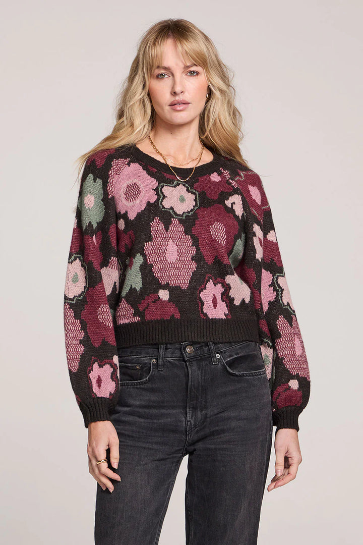 Noble Pink Floral Sweater