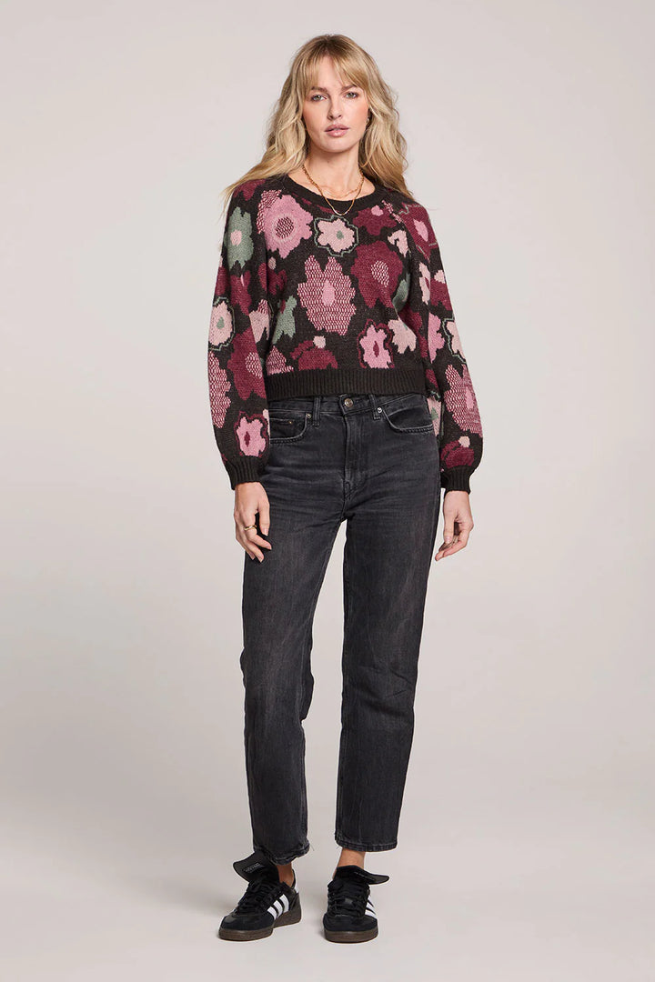 Noble Pink Floral Sweater