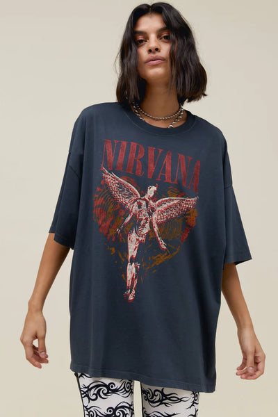 Nirvana Trippy Heart OS Tee