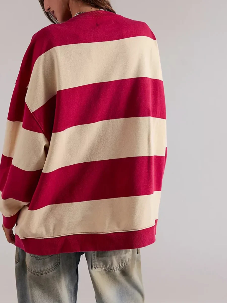 Classic Striped Oversized Crewneck