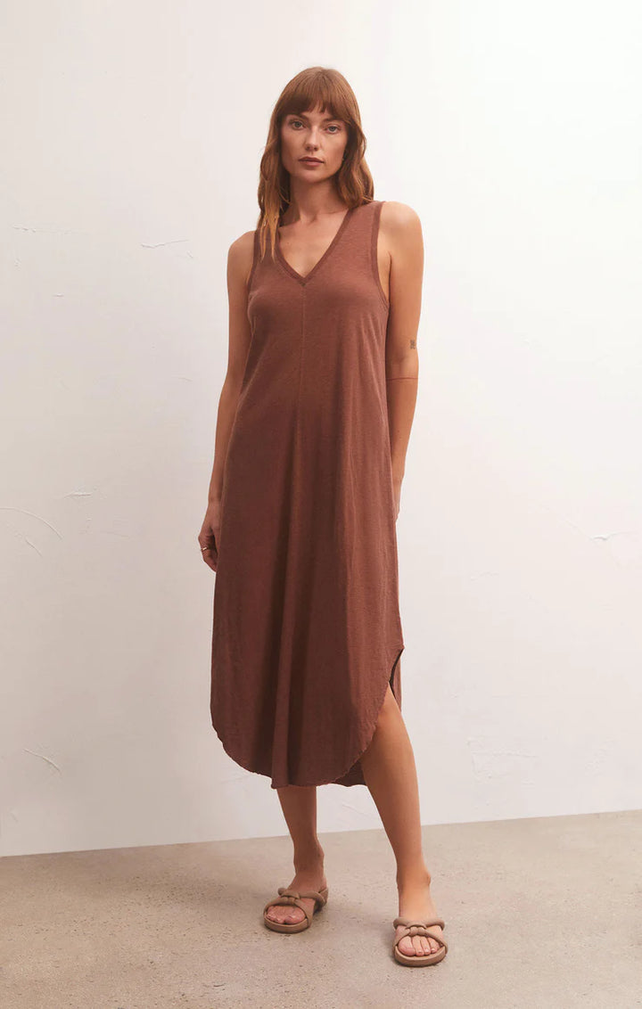 Reverie Slub Midi Dress