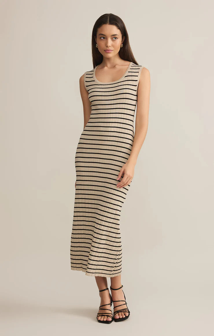 Giselle Stripe Rib Maxi Dress