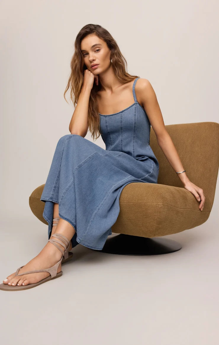 Leonora Denim Midi Dress