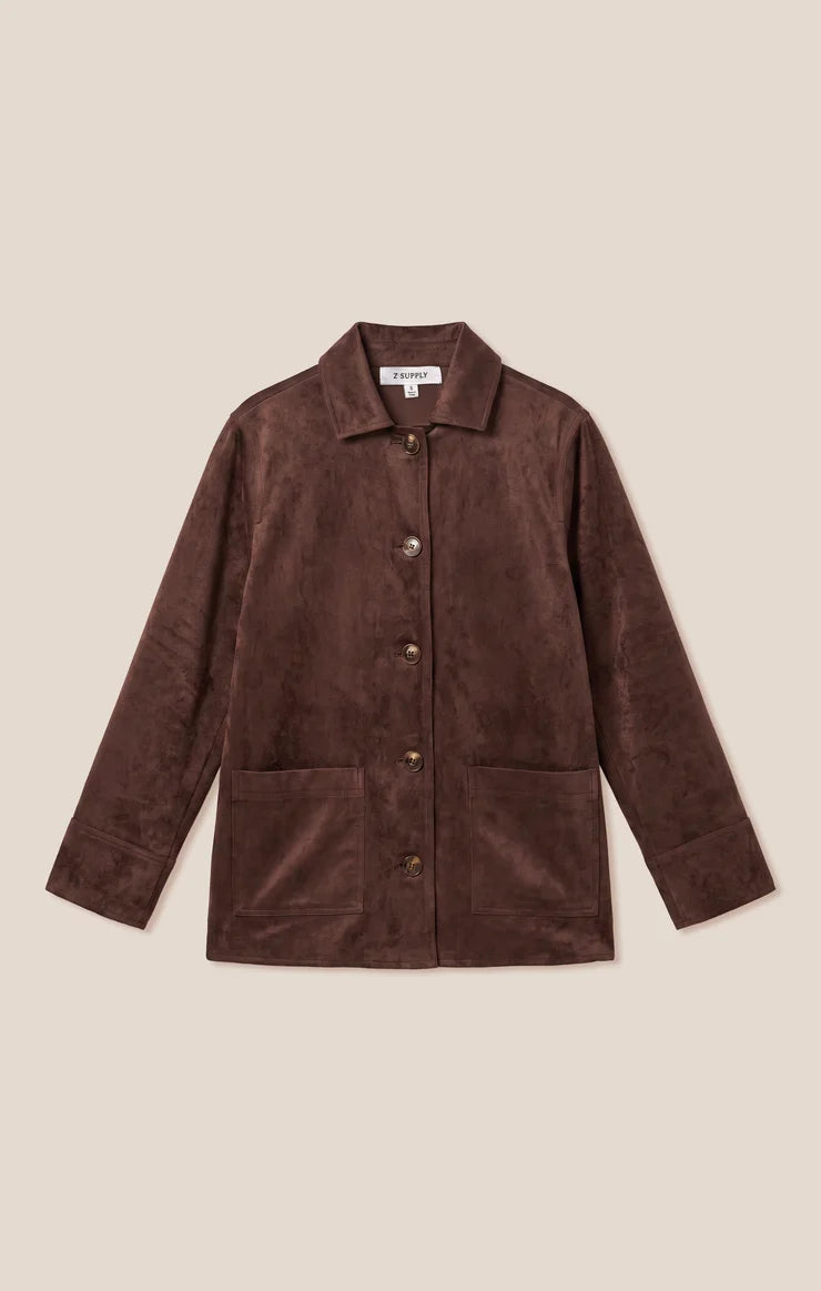 Decker Faux Suede Chore Coat