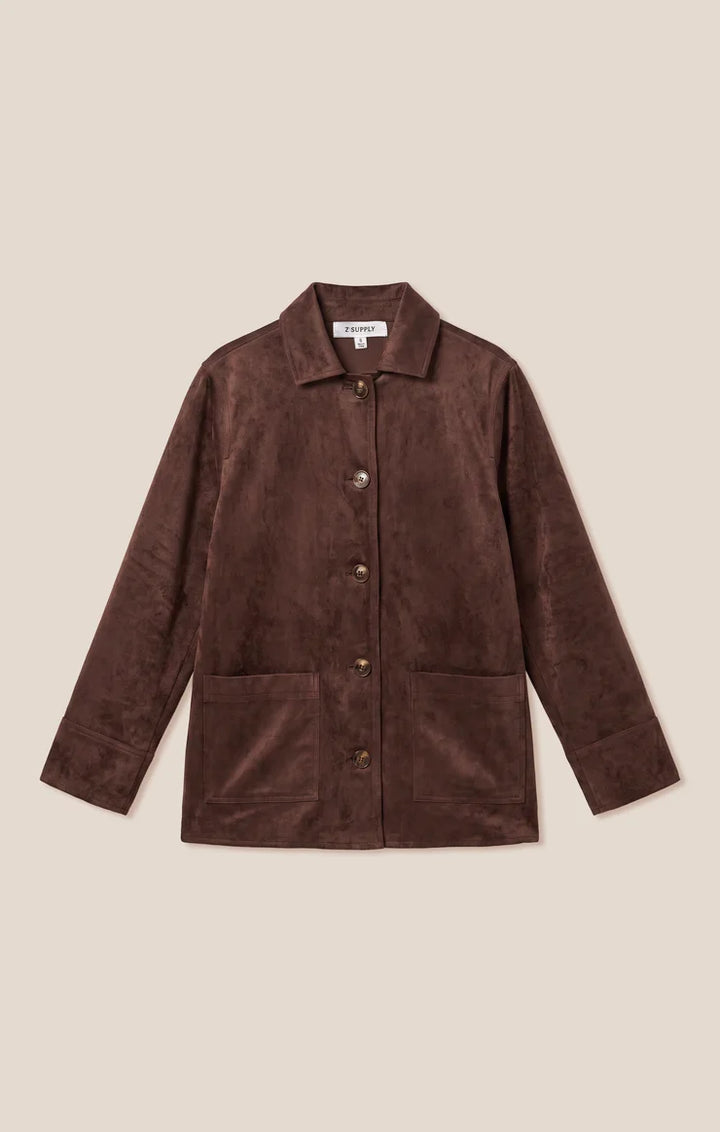 Decker Faux Suede Chore Coat