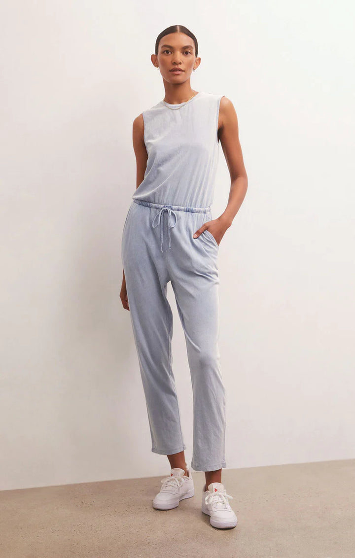 Rain Knit Denim Jumpsuit