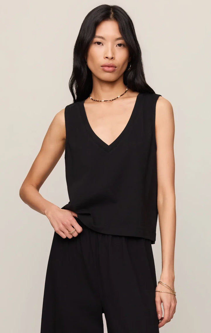 Sloane V-Neck Cotton Jersey Top