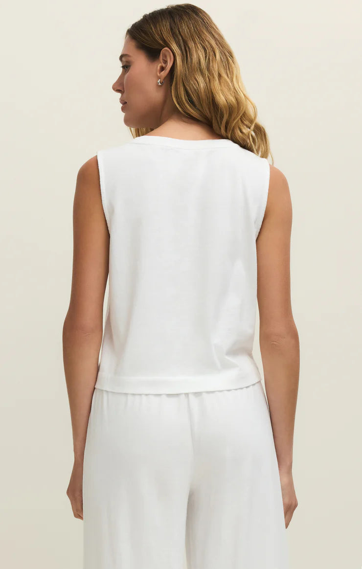Sloane V-Neck Cotton Jersey Top