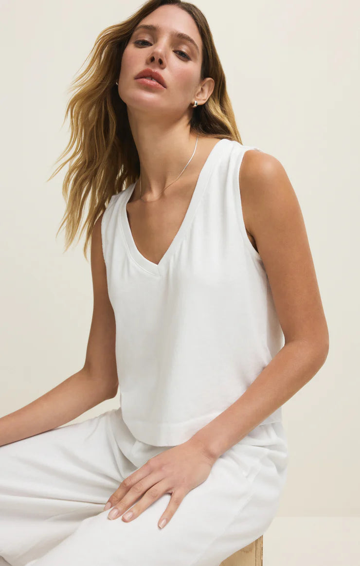 Sloane V-Neck Cotton Jersey Top