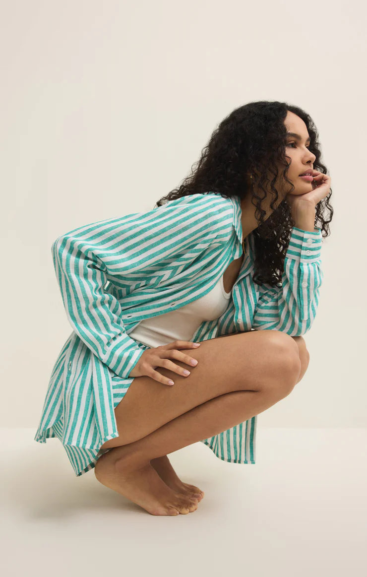 The Perfect Linen Striped Top