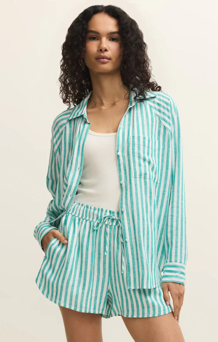 The Perfect Linen Striped Top