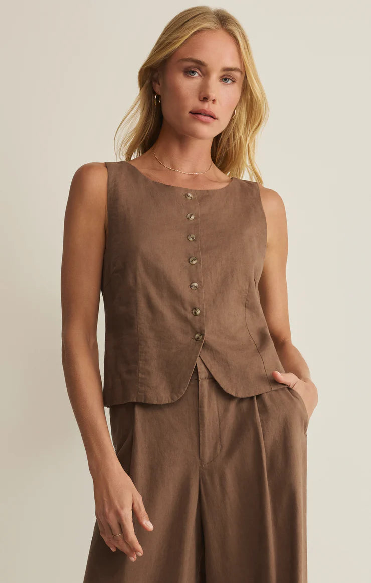 Roman Linen Vest