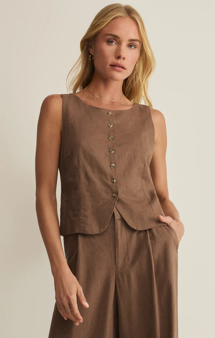 Roman Linen Vest