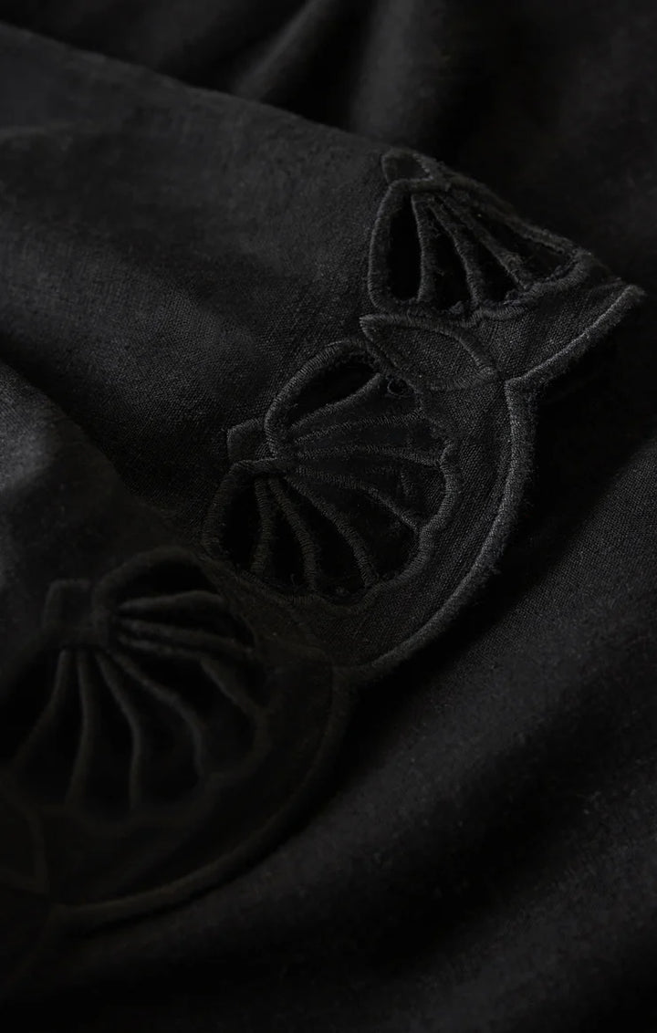 Charlene Embroidered Linen Top