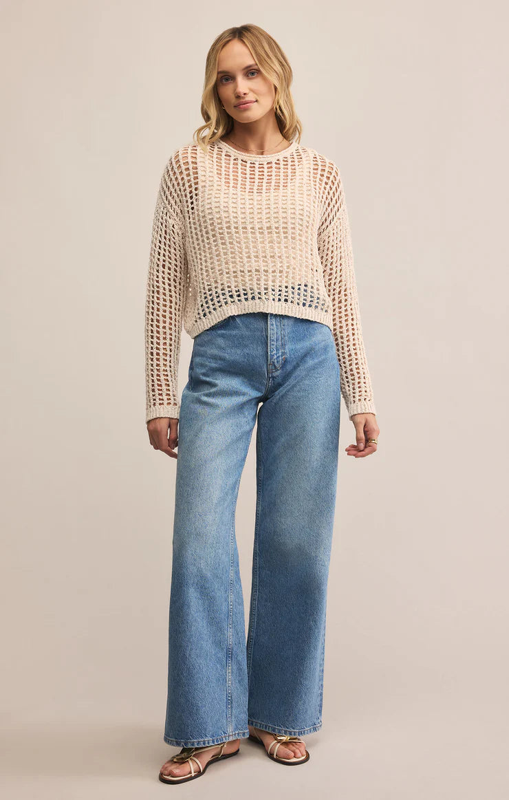 Felix Cropped Crochet Sweater