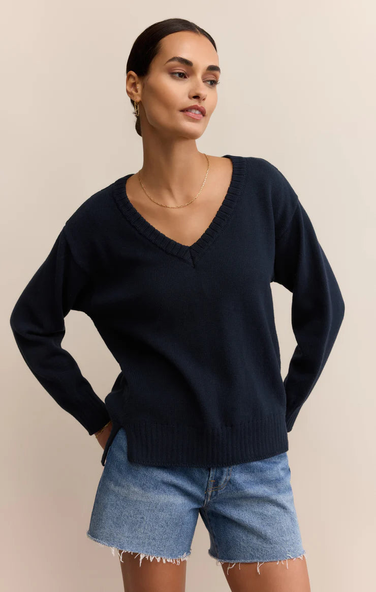 All Around Cotton V-Neck Sweater