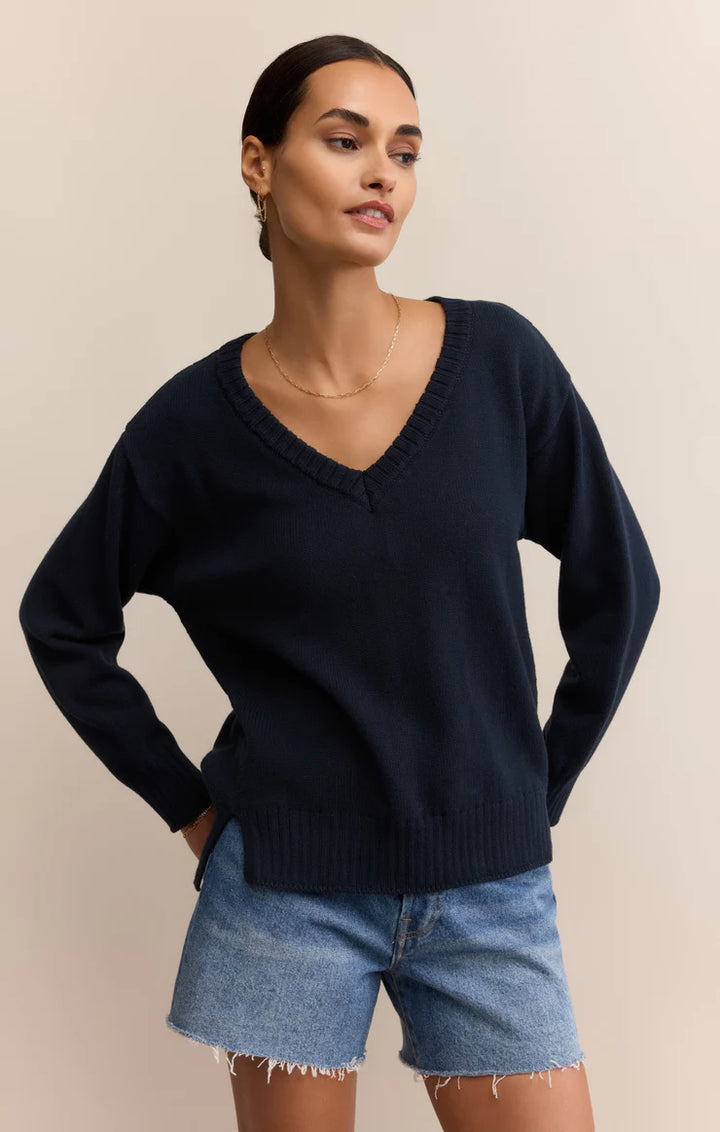 All Around Cotton V-Neck Sweater