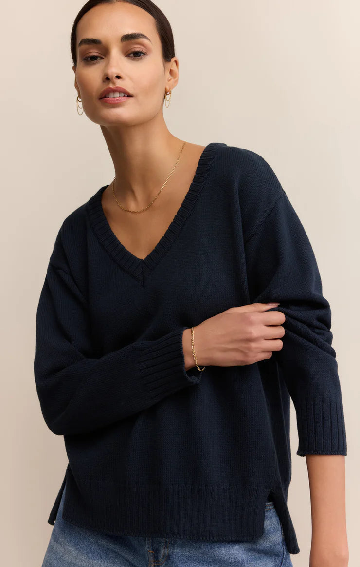 All Around Cotton V-Neck Sweater