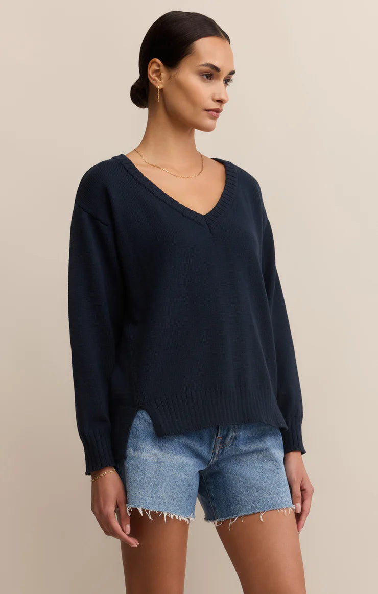 All Around Cotton V-Neck Sweater