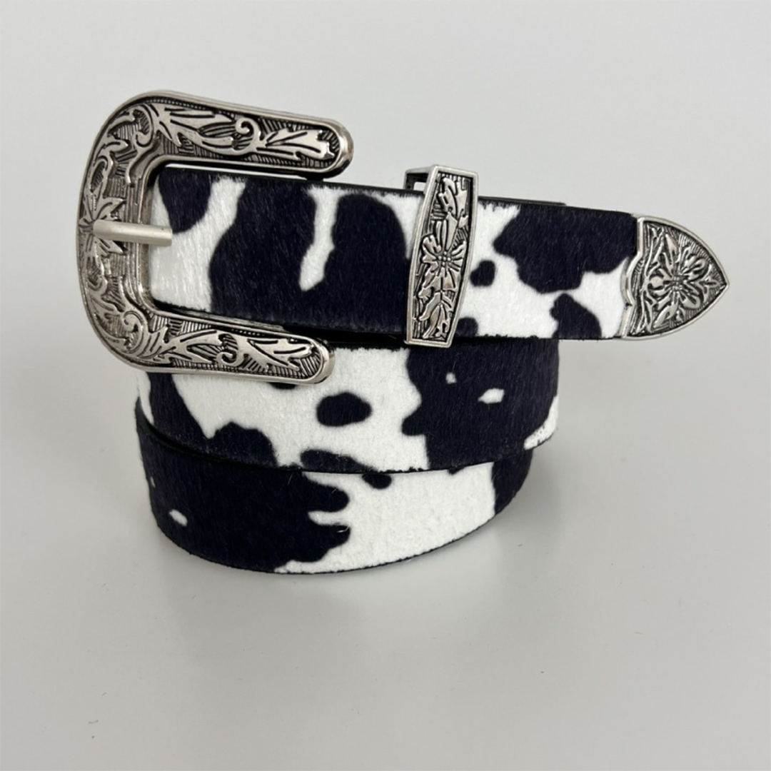 Western Cow Print Belt